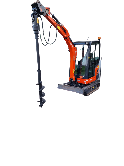 Hydraulische grondboor voor Kubota 1.9 en 2.7